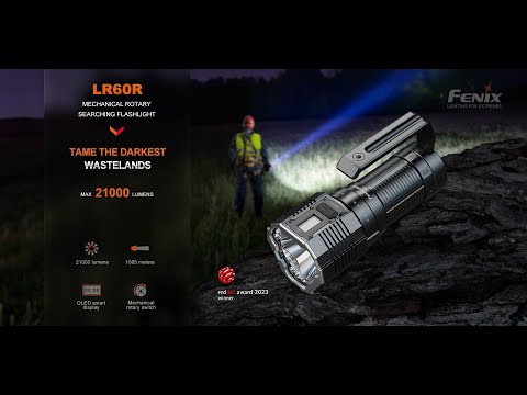 Fenix LR60R Senter LED Mechanical Rotary Searchlight Flashlight Paling Terang