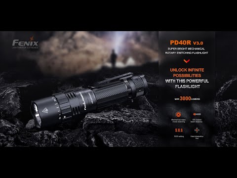 Senter Fenix PD40R V3.0 Mechanical Rotary Switching Rechargeable Flashlight