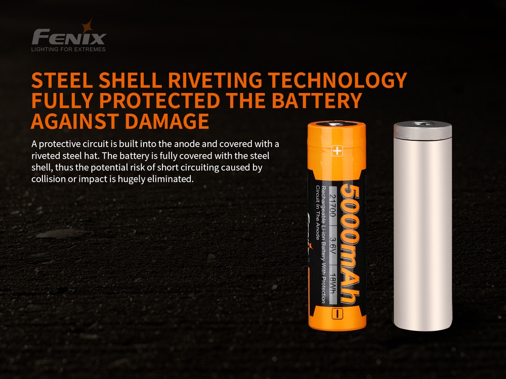 Fenix ARB-L21-5000 V2.0 5000mAh 21700 battery