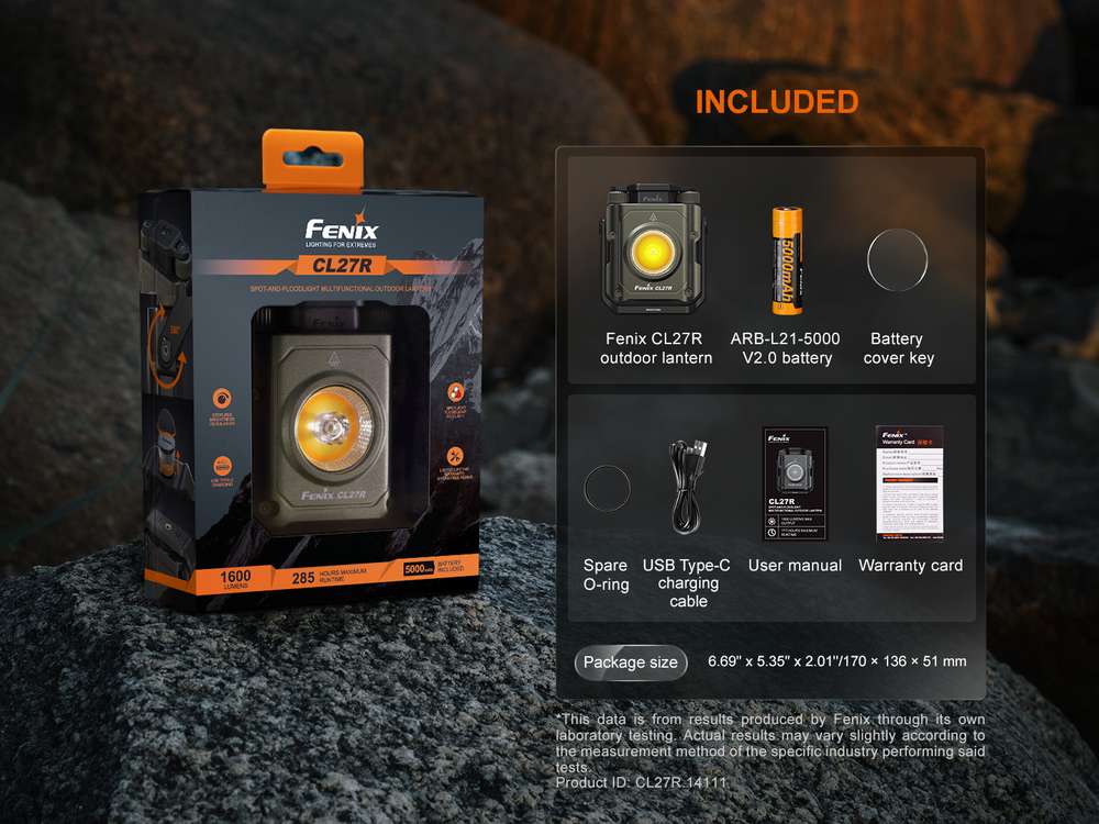 senter kerja lentera Fenix CL27R lantern