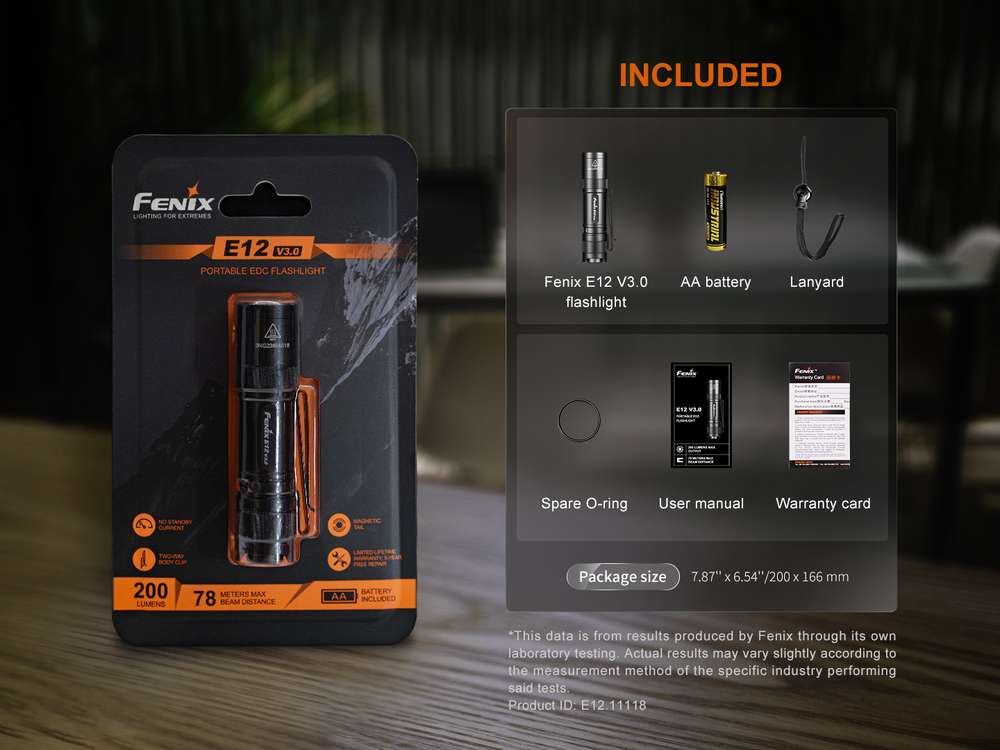 Senter mini led Fenix E12 V3.0