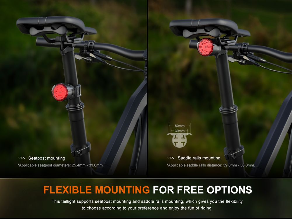 Lampu Belakang Sepeda Fenix BC06R dengan Smart Brake Sensing