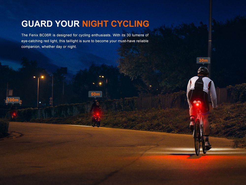 Lampu Belakang Sepeda Fenix BC06R dengan Smart Brake Sensing