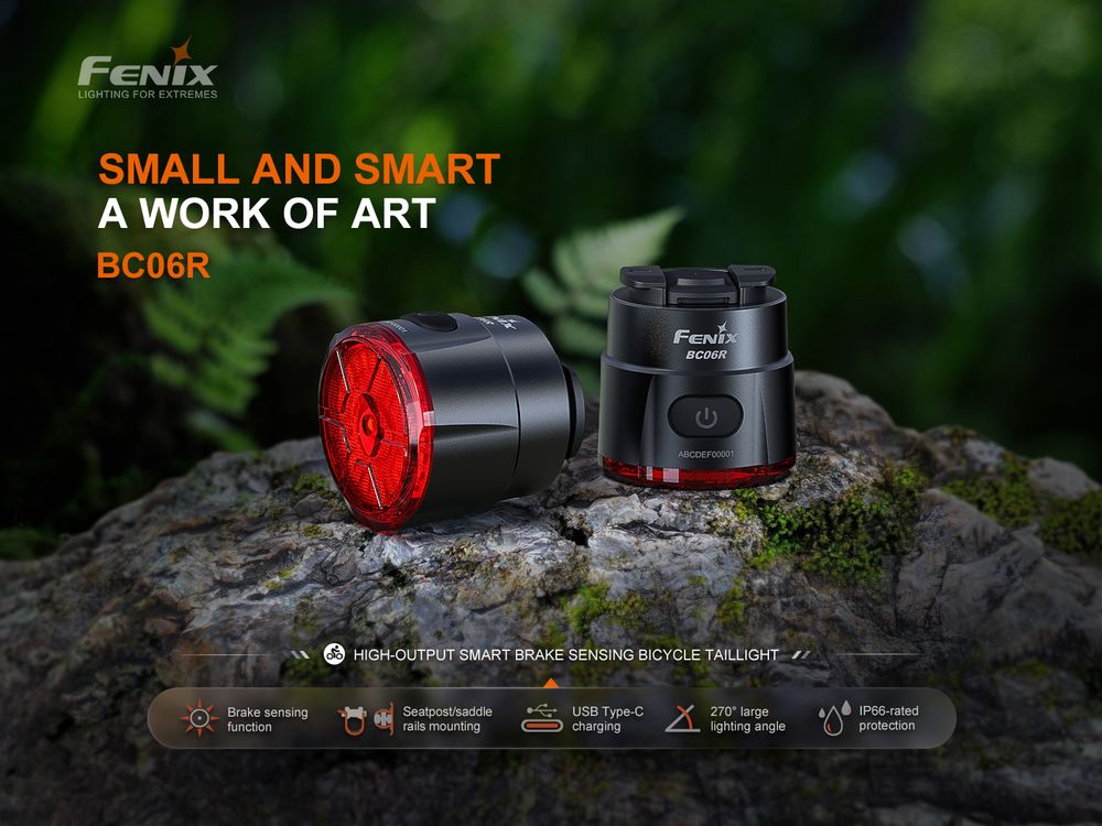 Lampu Belakang Sepeda Fenix BC06R dengan Smart Brake Sensing