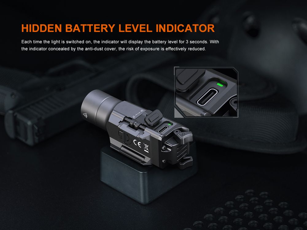 Fenix GL19R V2.0 Rechargeable Tactical WML Flashlight 1200 lumens