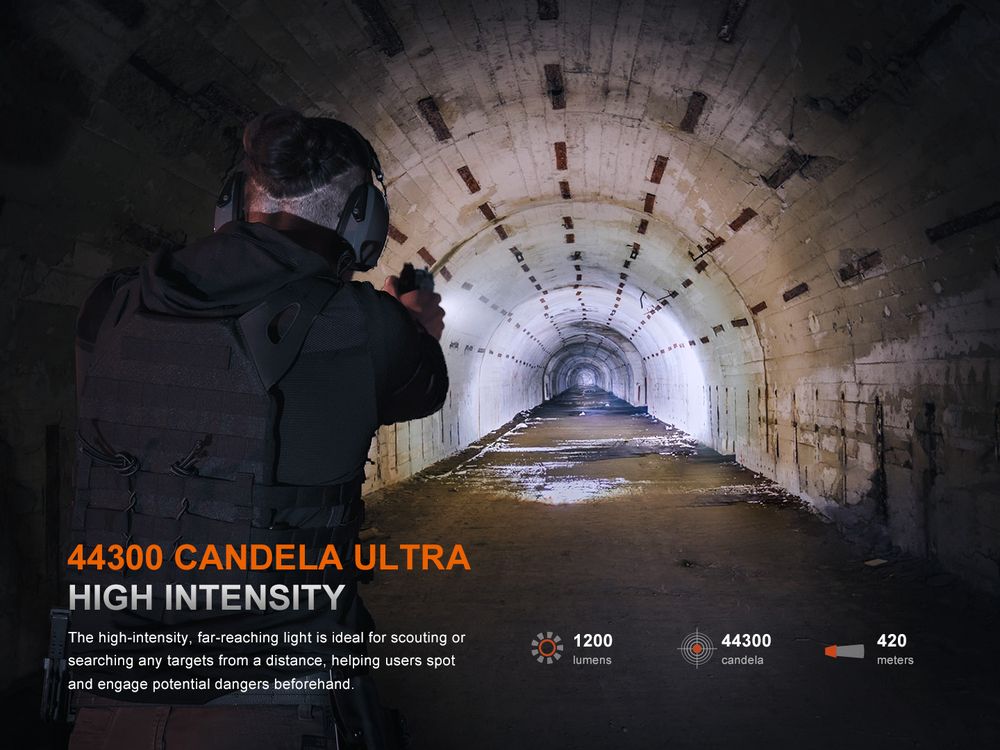 Fenix GL19R V2.0 Rechargeable Tactical WML Flashlight 1200 lumens