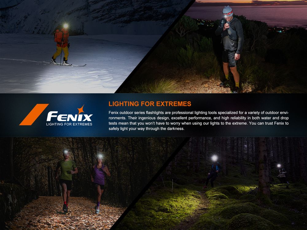 Fenix HM23 V2.0 Senter Kepala Ultralight dengan Sumber Cahaya Putih dan Merah