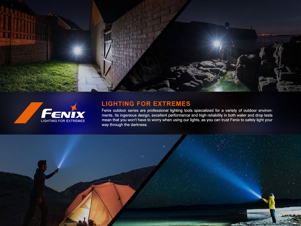 Senter LED Fenix LD45R Digital Focusing output 2800 lumens, tahan air, untuk petualangan outdoor