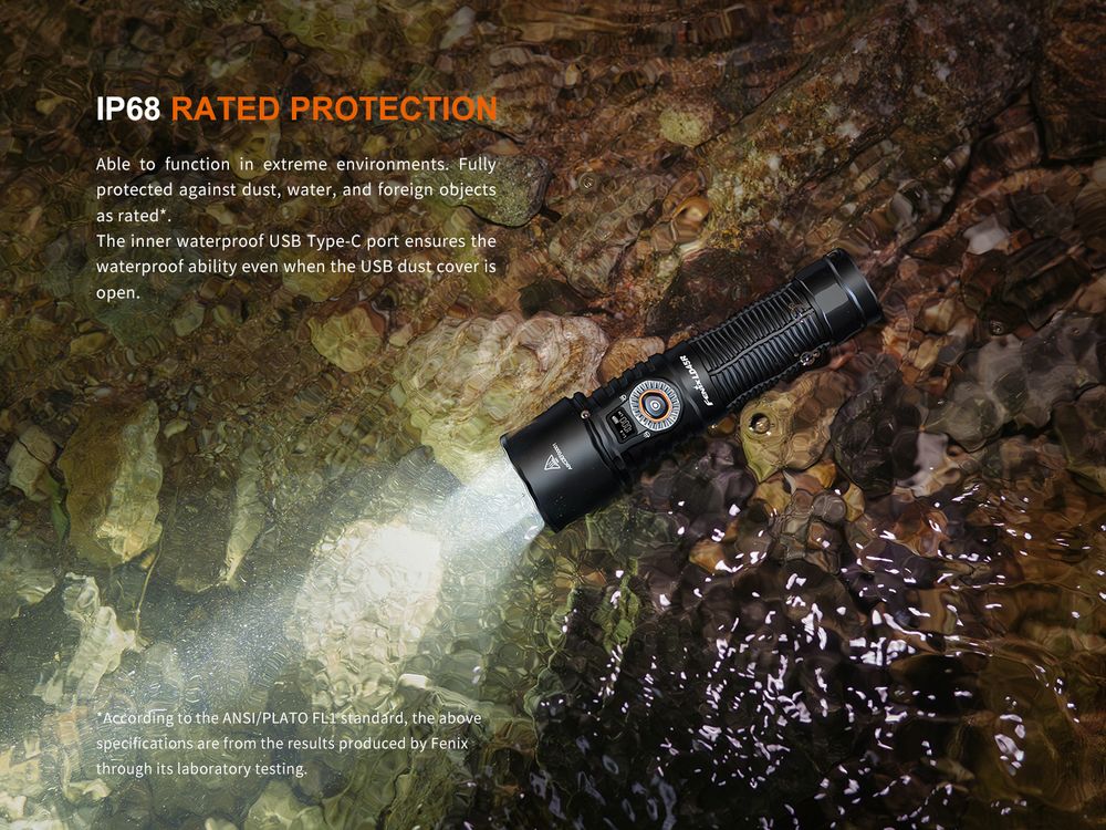 Senter LED Fenix LD45R Digital Focusing output 2800 lumens, tahan air, untuk petualangan outdoor