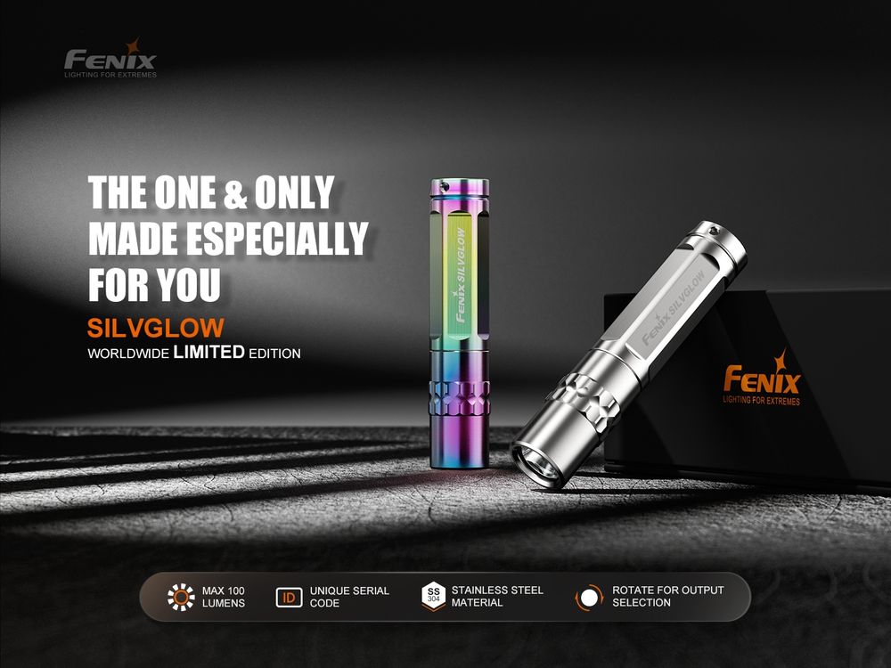 Fenix SILVGLOW – Senter Mini Gantung Kunci Elegan Limited Edition Stainless Steel