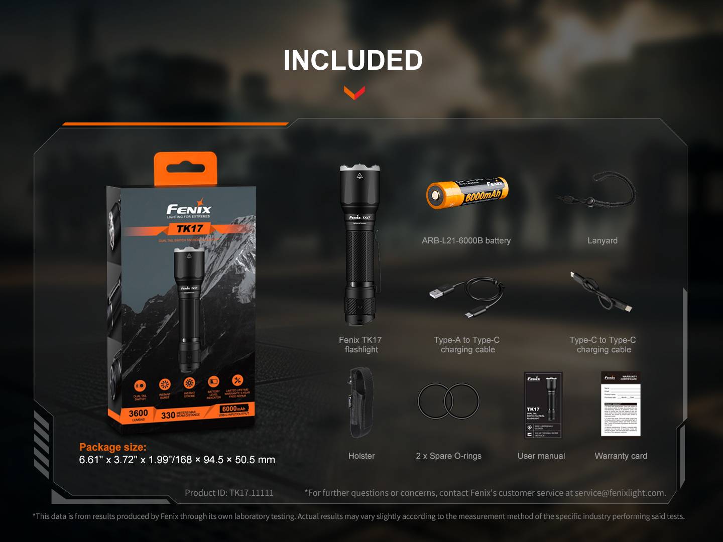 Fenix TK17 Senter taktis 3600 lumens