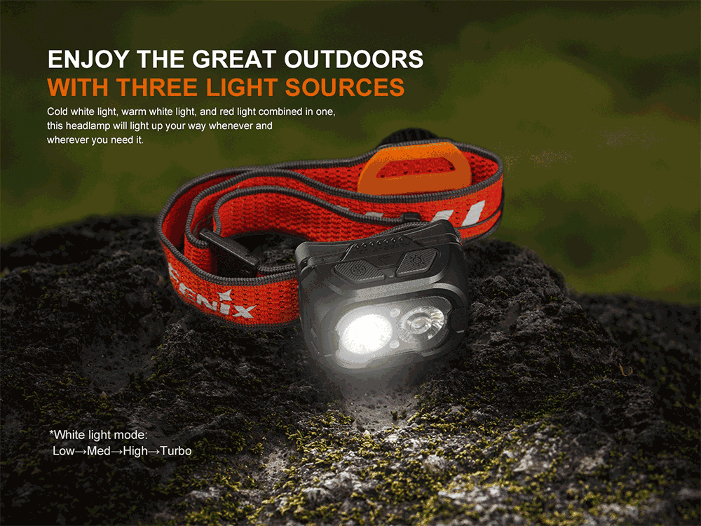 senter kepala Fenix HL18R-T V2.0 lightweight trail running headlamp