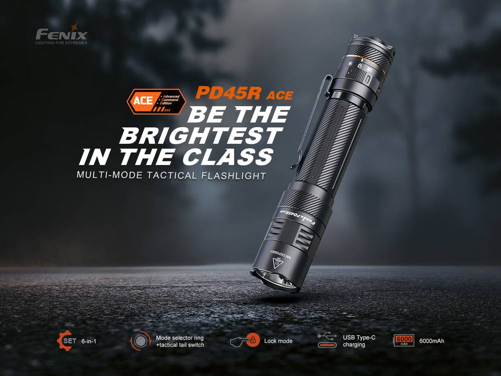Senter Taktis Fenix PD45R ACE 3200 Lumens