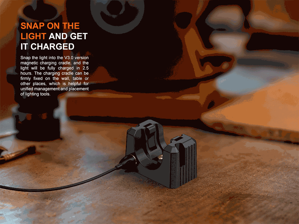 Fenix WF25RM Senter LED Multifungsi High Performance Cradle Charging Duty Flashlight