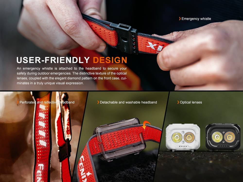 senter kepala Fenix HL18R-T V2.0 lightweight trail running headlamp