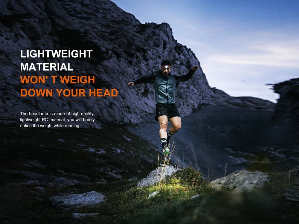 senter kepala Fenix HL18R-T V2.0 lightweight trail running headlamp