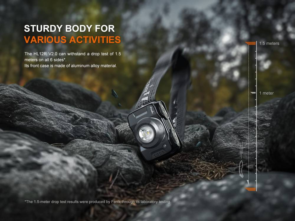 Senter Kepala outdoor rechargeable Fenix HL12R V2.0 500 Lumens