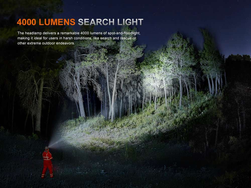 Senter kepala search & rescue Fenix HP35R