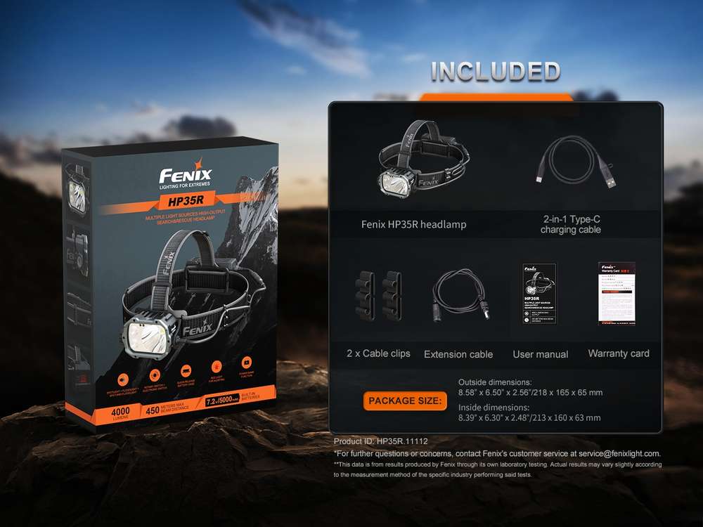 Senter kepala search & rescue Fenix HP35R