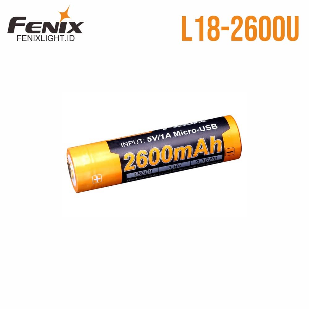 Fenix ARB-L18-2600U Battery 18650 2600 mAh USB Rechargeable