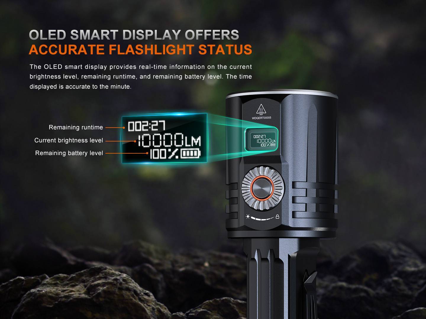 Senter searchlight Fenix LR36R dengan white light laser