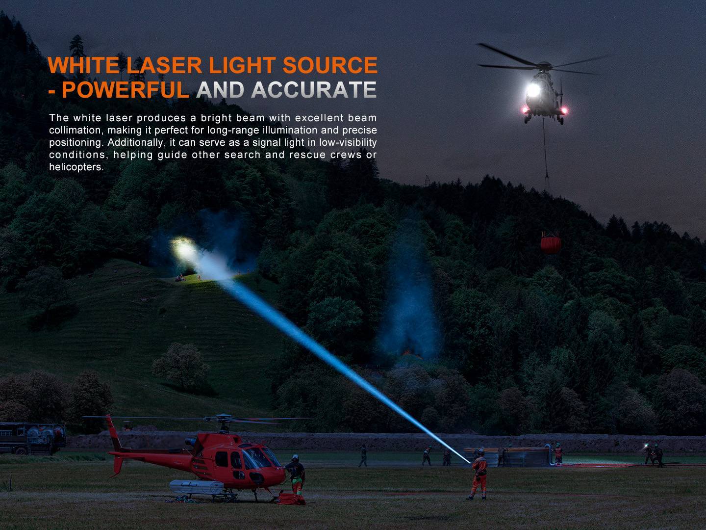 Senter searchlight Fenix LR36R dengan white light laser