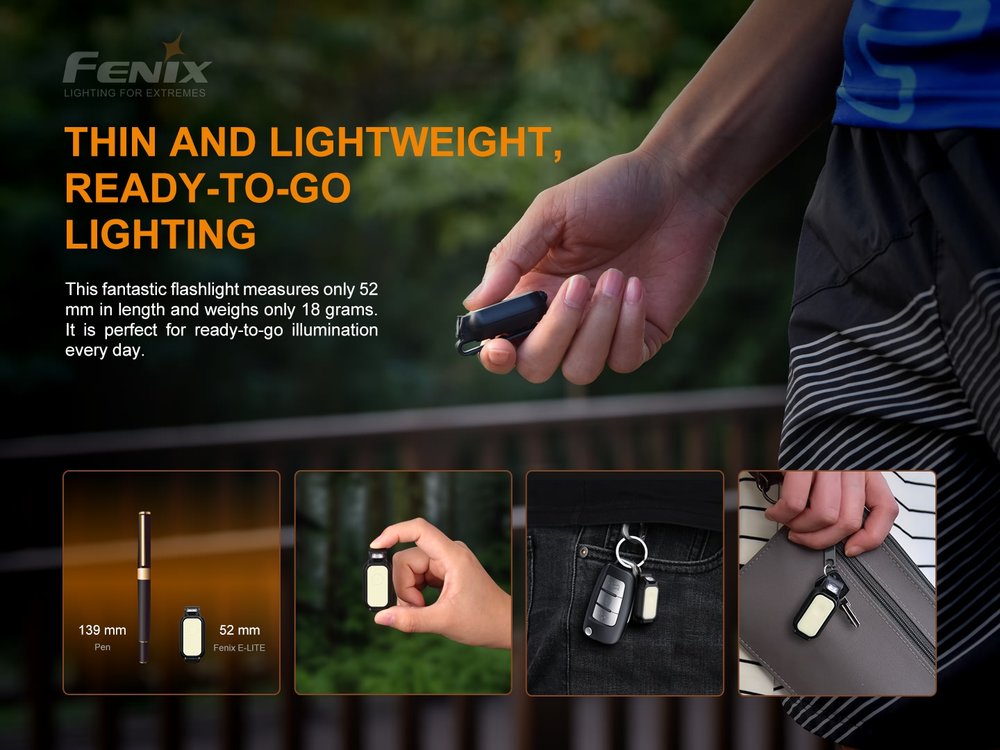 fenixlight.id Fenix E-LITE senter mini multifungsi