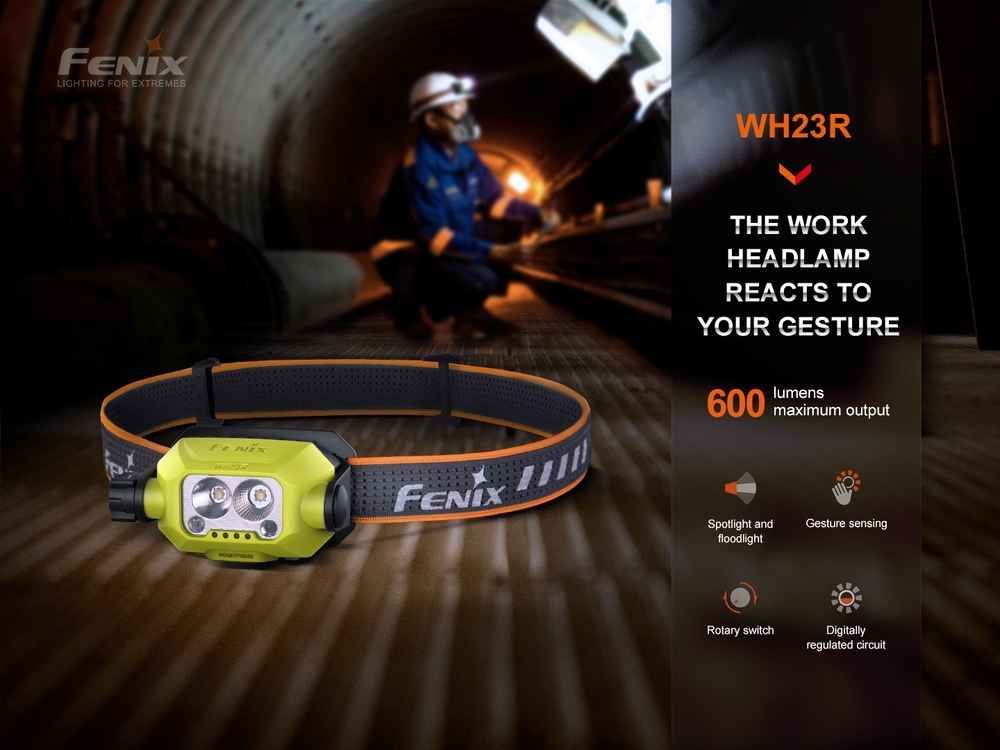 fenixlight.id Fenix WH23R Gesture Sensing Industrial Headlamp