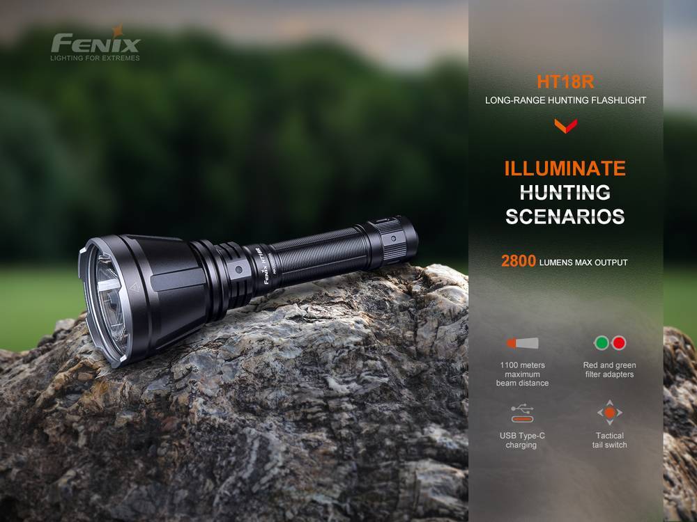 senter led berburu fenix HT18R hunting flashlight fenixlight.id