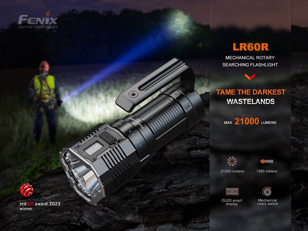 senter led fenix LR60R searchlight search and rescue fenixlight.id
