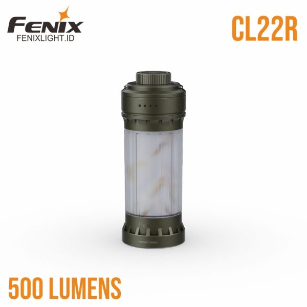 Fenix CL22R, lentera isi ulang 500 lumens, tahan air dengan USB-C, cocok untuk berkemah.