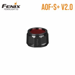Adaptor filter Fenix AOF-S+V2.0 dengan lensa kaca merah ultra-jernih.