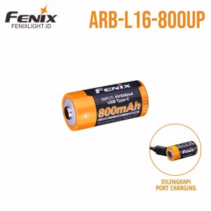 Fenix ARB-L16-800UP Battery 16340 800mAh USB Rechargeable