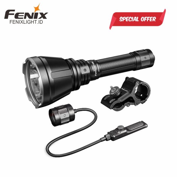 Fenix HT18R, senter LED jarak jauh 2800 lumens, bundle AER-05 & ALG-18