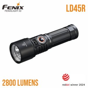 Senter LED Fenix LD45R Digital Focusing output 2800 lumens, tahan air, untuk petualangan outdoor