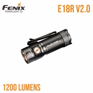 Senter Fenix E18R V2.0 isi ulang, desain kompak, fitur magnetik.