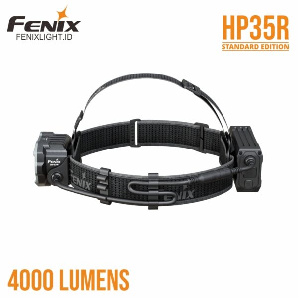 Fenix HP35R headlamp - 4000 lumens, 450m beam, rechargeable, USB-C, IP66 waterproof, search and rescue gear, LED lighting, professional outdoor equipment.