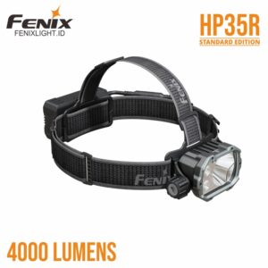 Fenix HP35R headlamp - 4000 lumens, 450m beam, rechargeable, USB-C, IP66 waterproof, search and rescue gear, LED lighting, professional outdoor equipment.