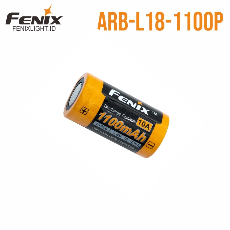 Fenix ARB-L18-1100P 18350 high drain rechargeable lithium ion battery 10A