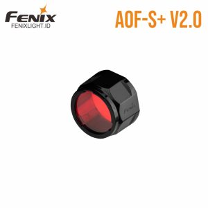 Adaptor filter Fenix AOF-S+V2.0 dengan lensa kaca merah ultra-jernih.