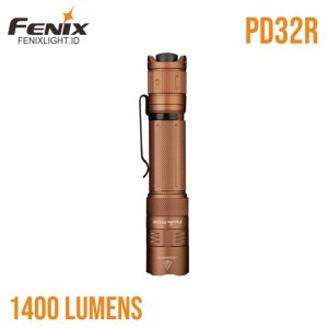 Fenix PD32R senter taktis 1400 lumen, tahan air dan debu.
