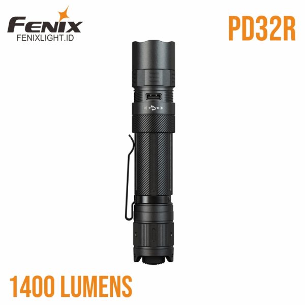 Fenix PD32R senter taktis 1400 lumen, tahan air dan debu.