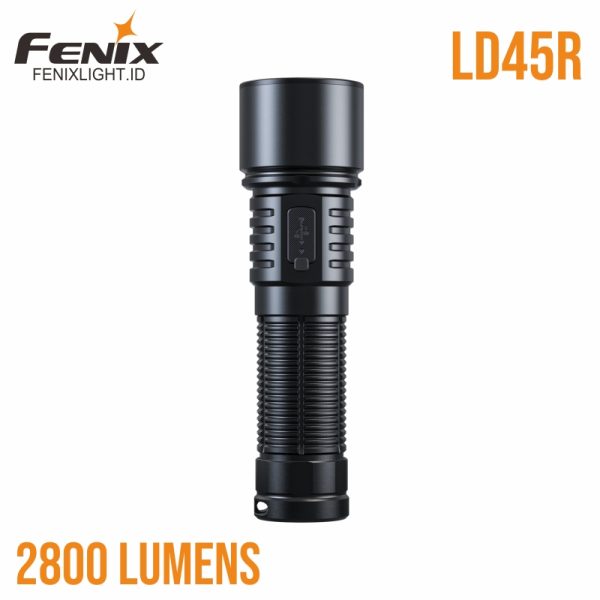 Senter LED Fenix LD45R Digital Focusing output 2800 lumens, tahan air, untuk petualangan outdoor