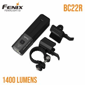 Lampu sepeda Fenix BC22R dengan desain aerodinamis dan fitur canggih untuk keamanan berkendara.