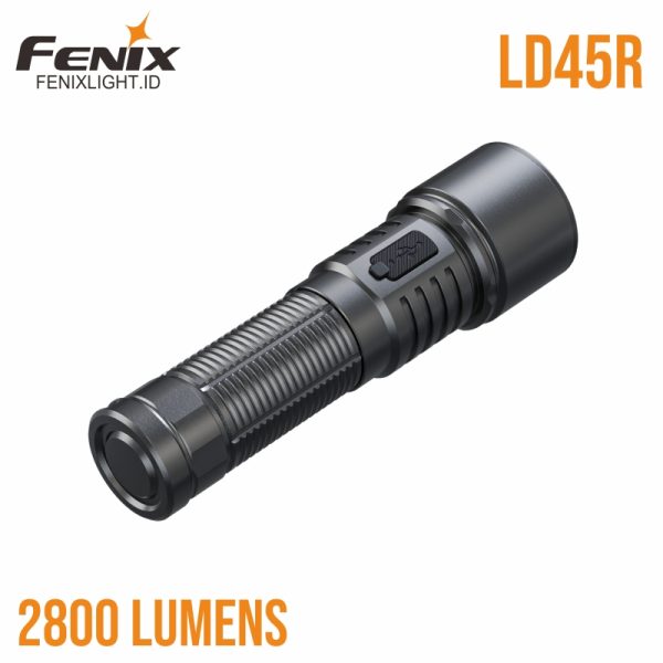 Senter LED Fenix LD45R Digital Focusing output 2800 lumens, tahan air, untuk petualangan outdoor