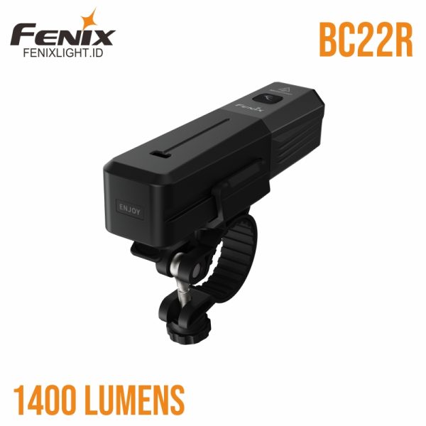 Lampu sepeda Fenix BC22R dengan desain aerodinamis dan fitur canggih untuk keamanan berkendara.