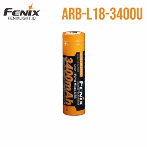 Baterai Lithium-ion Fenix ARB-L18-3400U 18650 dengan port USB
