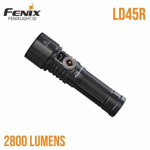 Senter LED Fenix LD45R Digital Focusing output 2800 lumens, tahan air, untuk petualangan outdoor