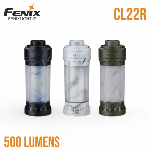 Fenix CL22R, lentera isi ulang 500 lumens, tahan air dengan USB-C, cocok untuk berkemah.